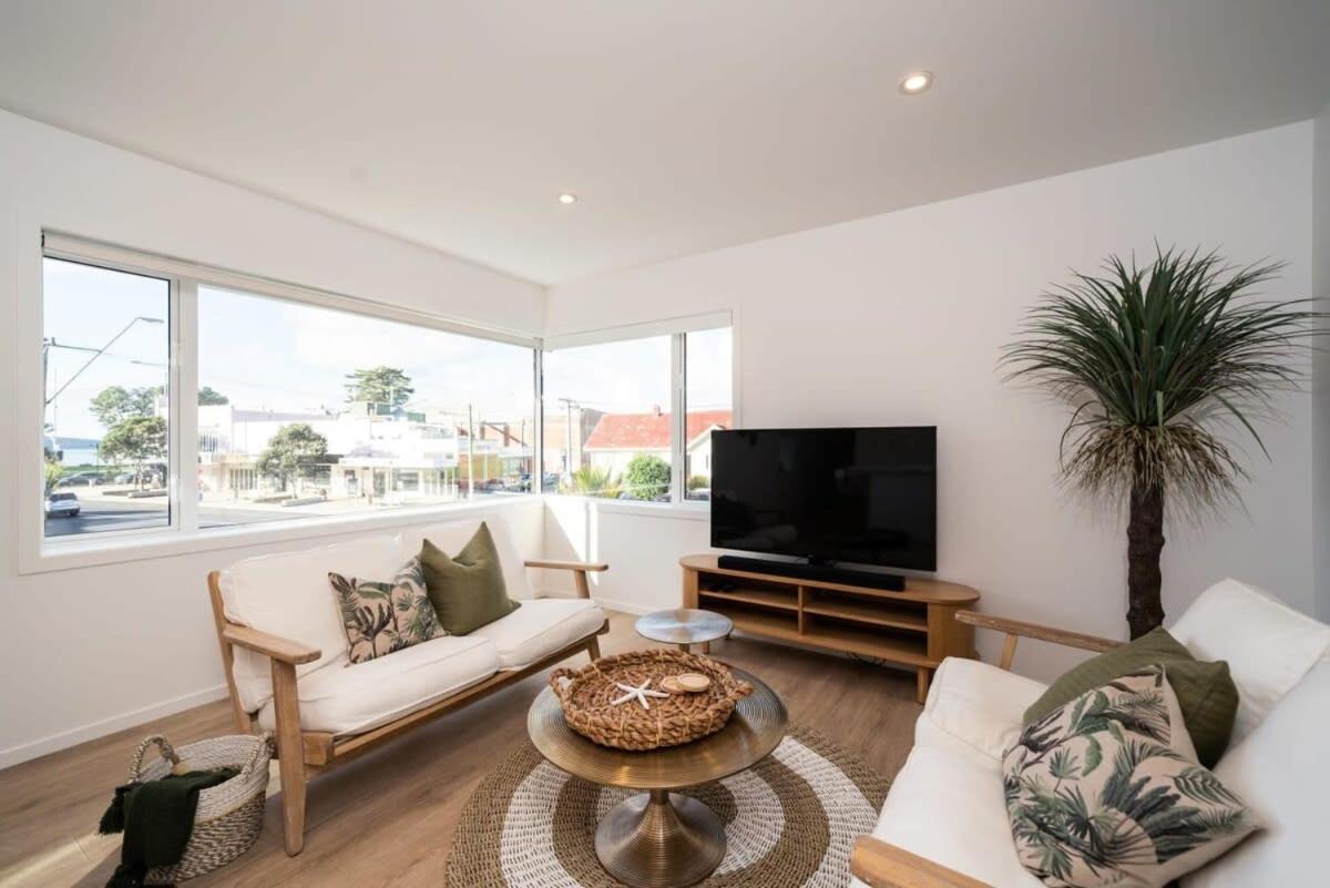 Luxury Apart, Seaviews & Balcony, Full Kitchen & Heat Pump Leilighet Auckland Eksteriør bilde